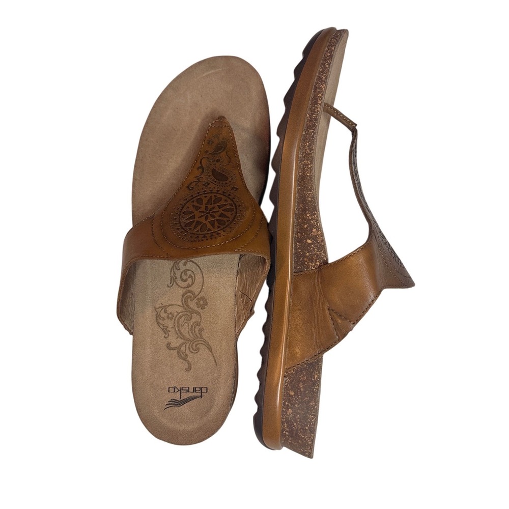 Dansko Brown Leather Thong Sandals‎ Women's EU 41 10.5